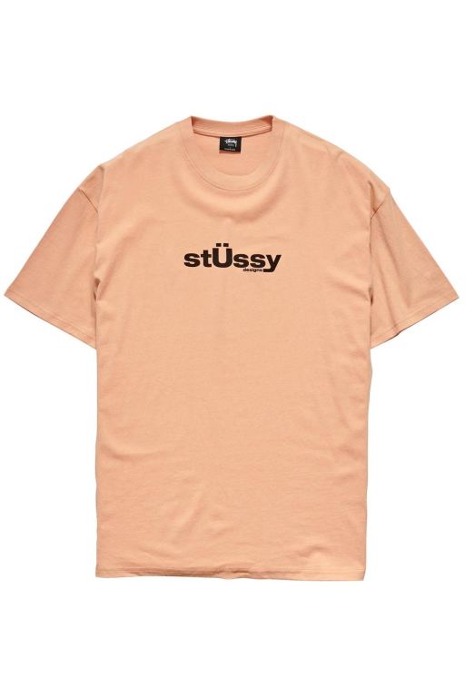 Stussy Mens Big U SS T Shirt Orange - YTBRP3970